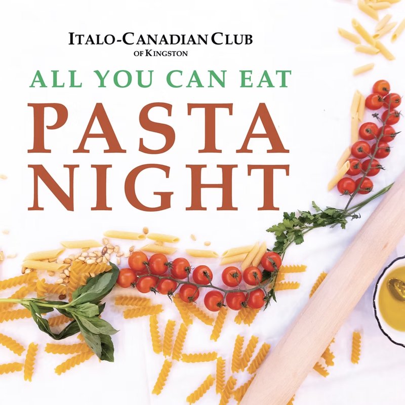All You Can Eat Pasta Night! Fundraiser with Kingston Ice Wolves